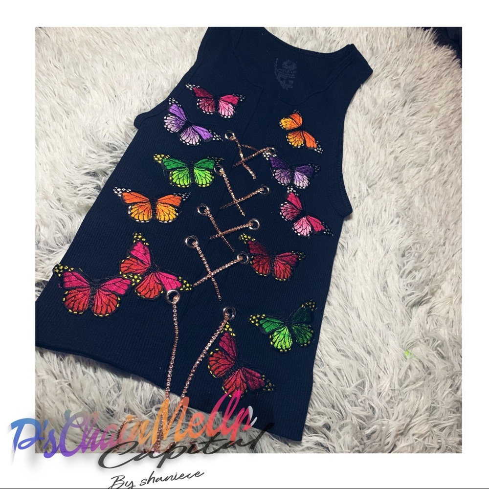 Butterfly chain cropped top🦋